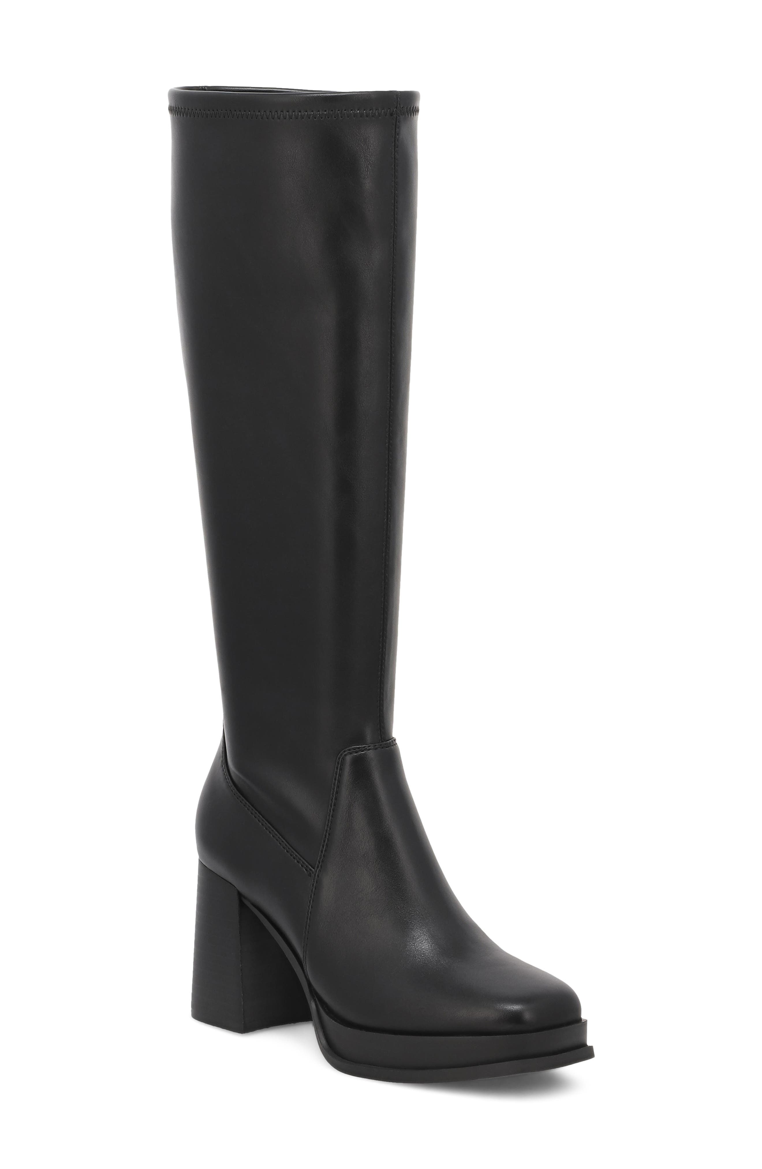 Morina Knee High Boot, Main, color, BLACK