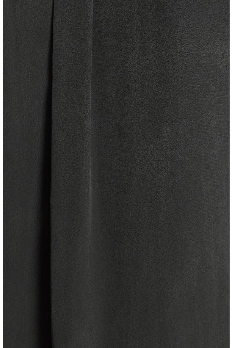 'Slim Signature' Silk Shirt, Main, color, BLACK