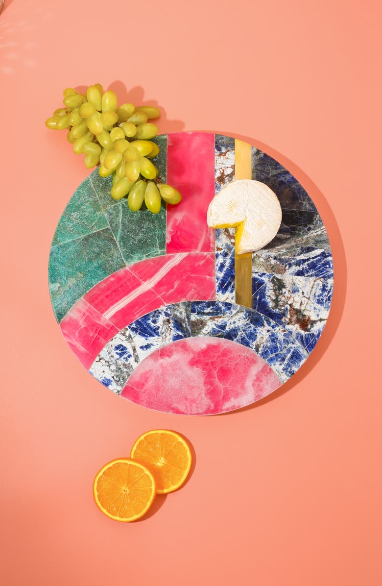 Tiramisu Celestial Harmony Marble Platter, Alternate, color, Pink Multi