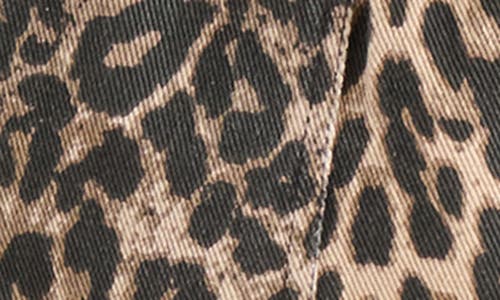 Steve Madden Pull-on Denim Shorts In Fatigue Cheetah Print
