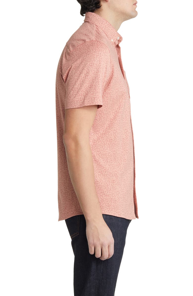 Nordstrom Tech-Smart Trim Fit Floral Short Sleeve Button-Down Shirt, Alternate, color, 