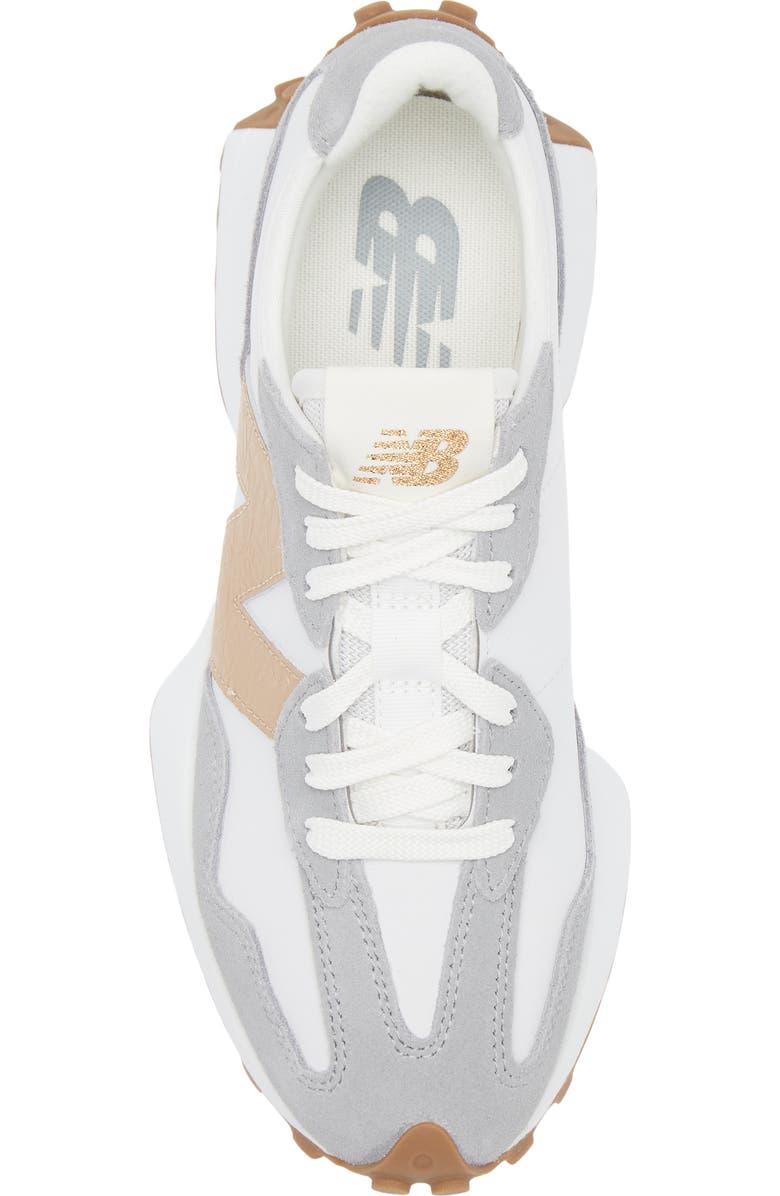 New Balance 327 Sneaker, Alternate, color, Grey Matter/ Gold Metallic