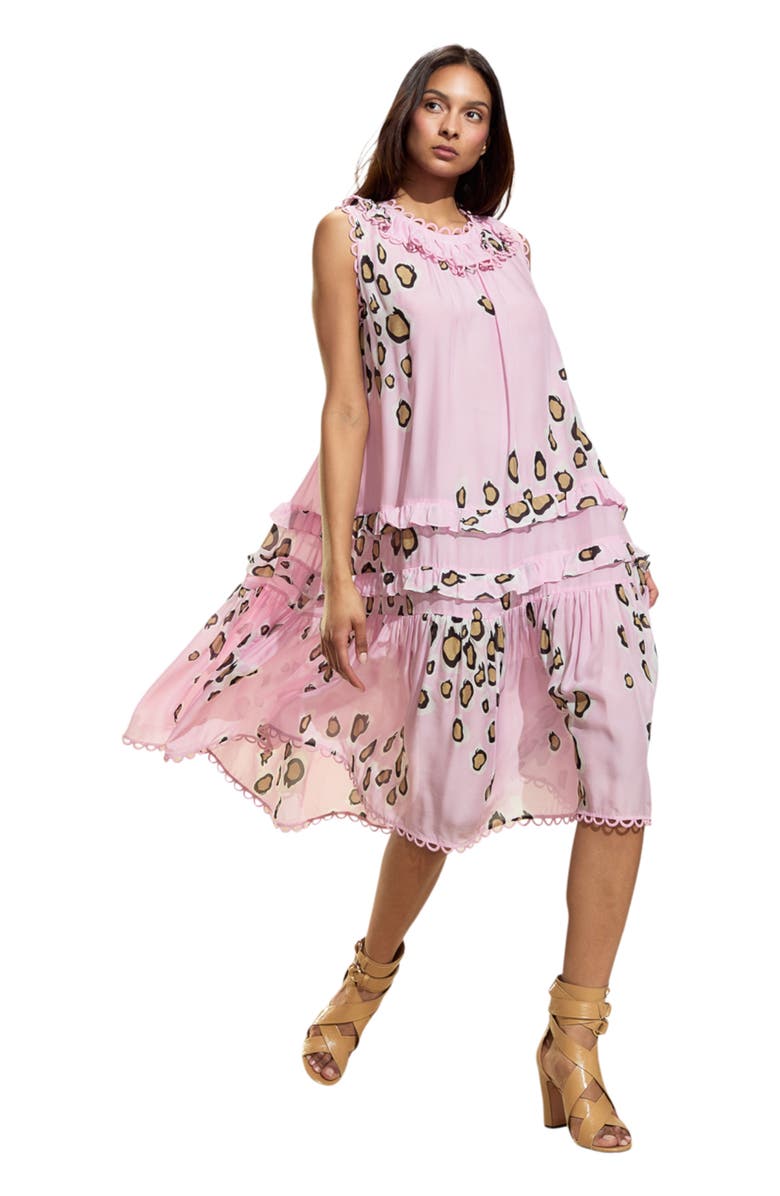 Cynthia Rowley Amalfi Sleeveless Midi Dress, Alternate, color, Pink Gold