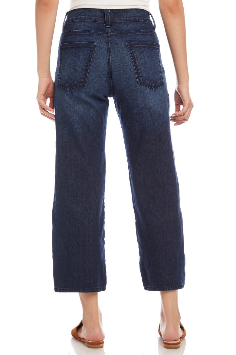 High Waist Crop Wide Leg Jeans, Alternate, color, DENIM