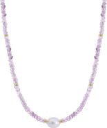 The Lovery Fine Jewelry Pink Amethyst Bead Pearl Necklace