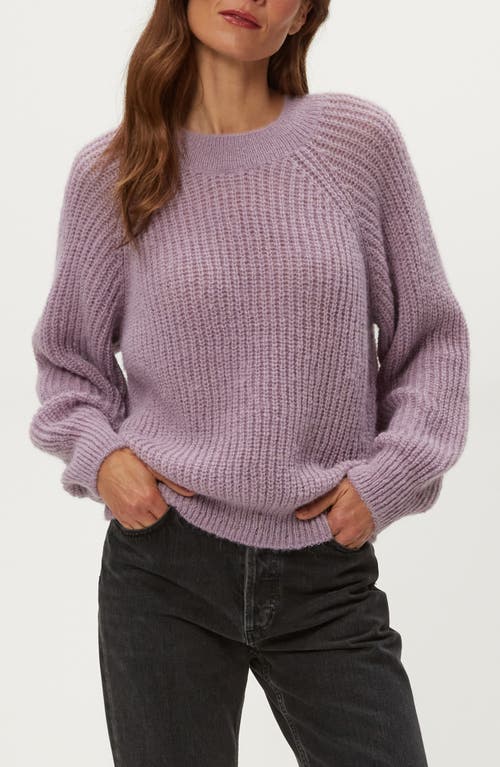 Michael Stars Indra Crewneck Sweater In Purple