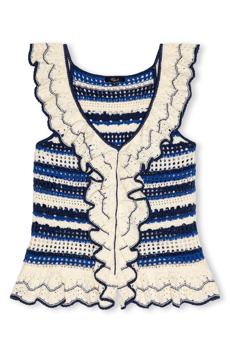 Rails Luci Ruffle Trim Knit Tank, Alternate, color, Crete Stripe