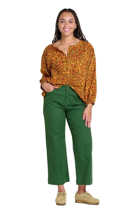Manzana Long Sleeve Peasant Top