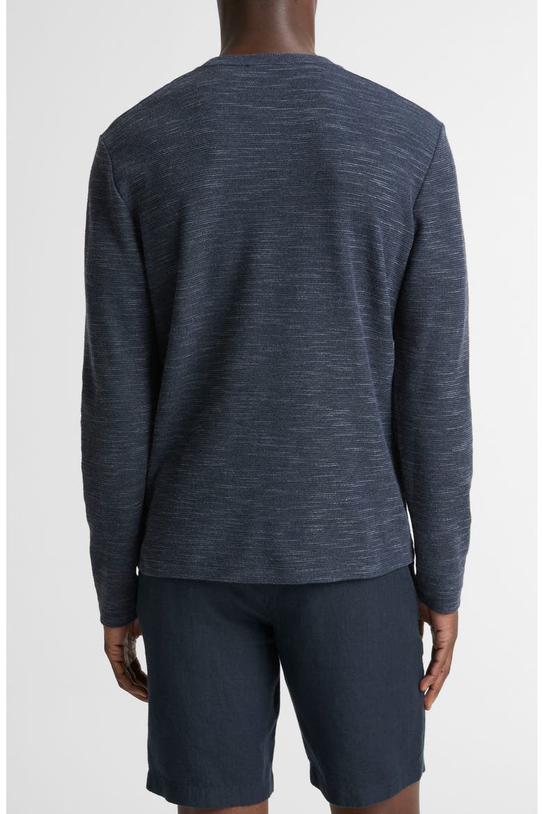 Double Knit Long Sleeve Crewneck T-Shirt, Alternate, color, HEATHER COASTAL