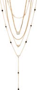 Open Edit Layered Heart Accent Necklace