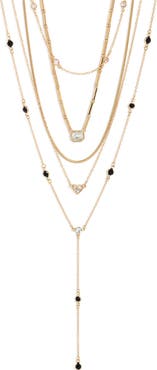Open Edit Layered Heart Accent Necklace