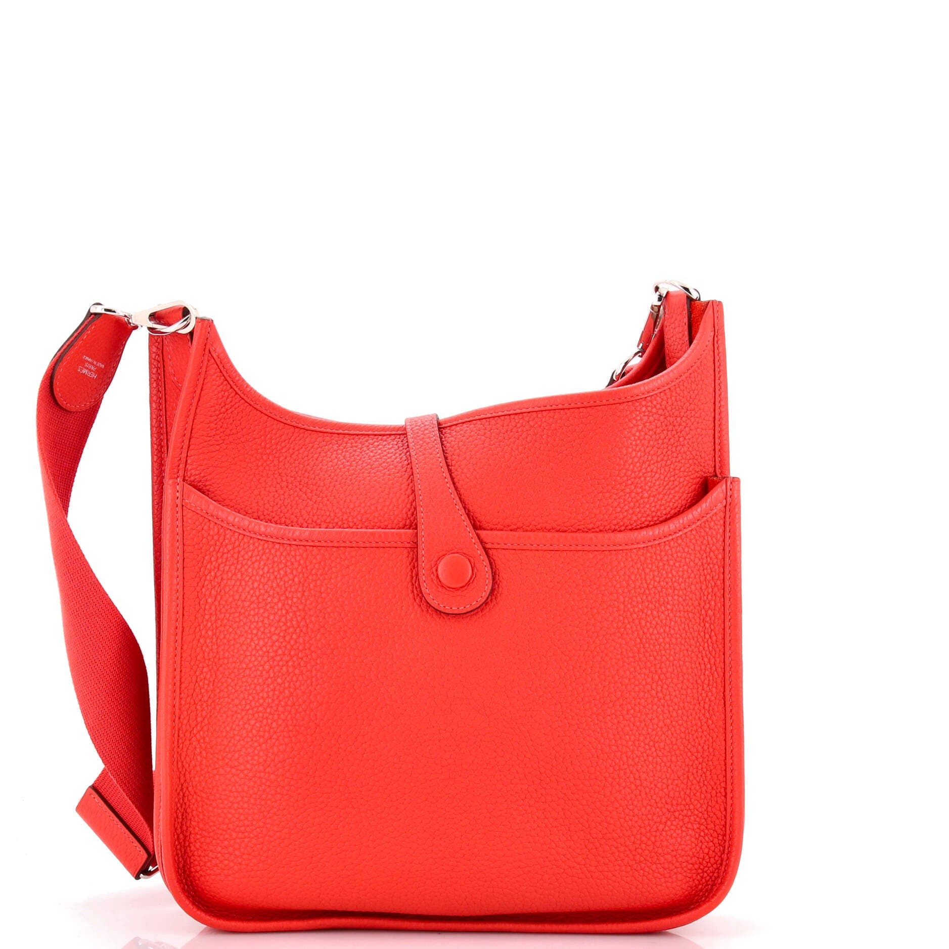 Pre-Owned Hermes Evelyne Bag Gen III Clemence PM, Alternate, color, Rouge Pivoine