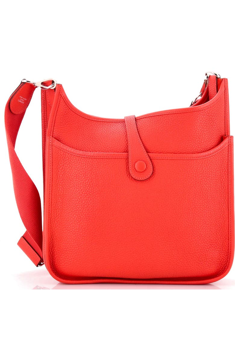 Pre-Owned Hermes Evelyne Bag Gen III Clemence PM, Alternate, color, Rouge Pivoine