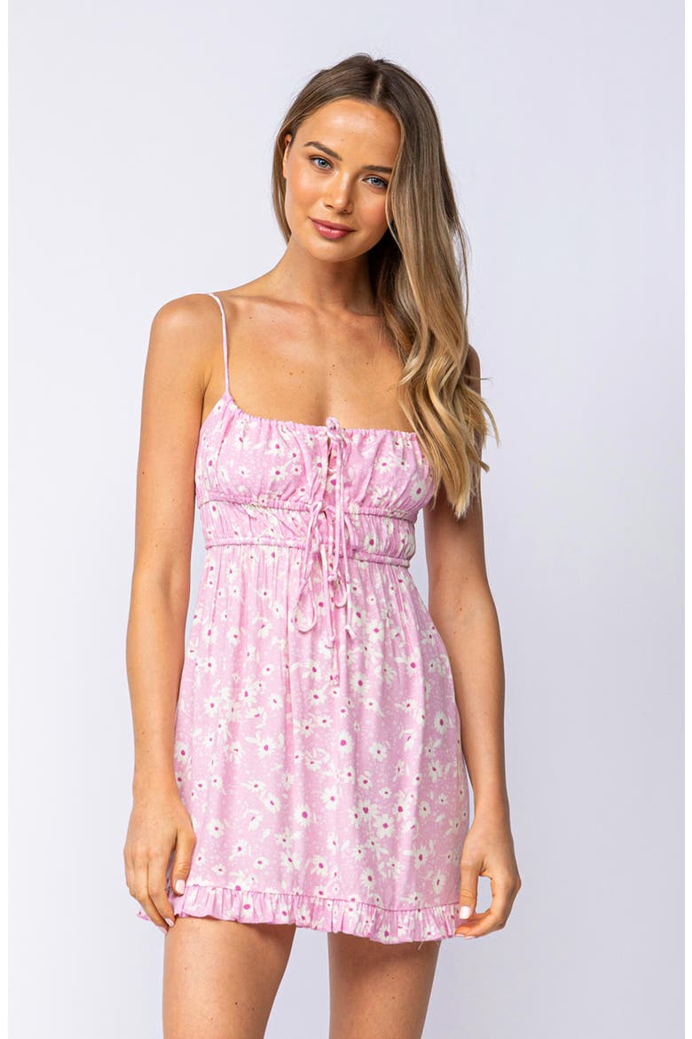 Square Neck Minidress, Alternate, color, PINK