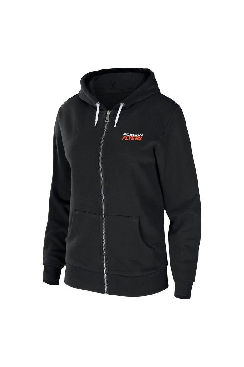Women's WEAR by Erin Andrews Black Philadelphia Flyers Sponge Fleece Full-Zip Hoodie, Alternate, color, Black