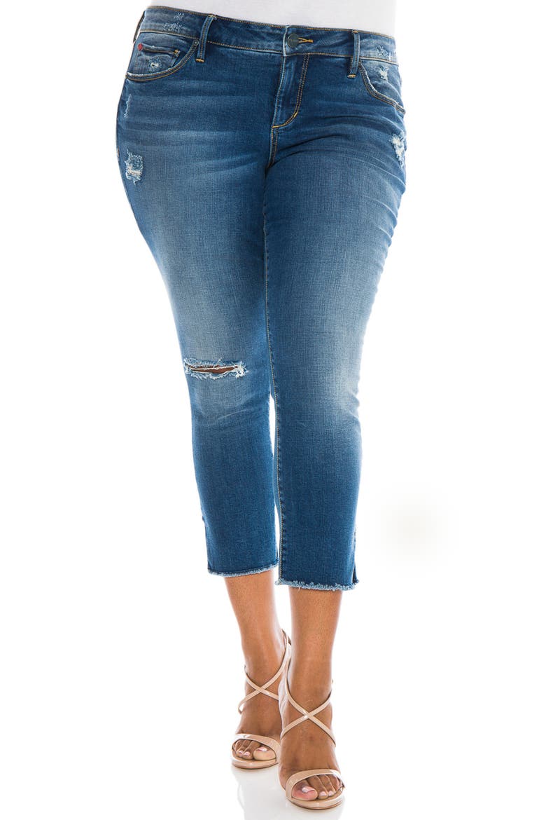 Frayed Crop Skinny Jeans, Main, color, CARALYN
