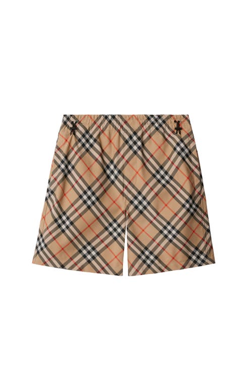 Burberry Vintage Check-print Drawstring Shorts In Sand