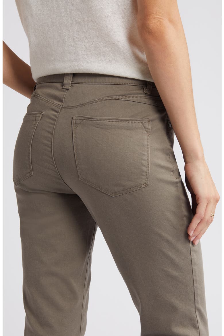 Logan 'Ab'Solution High Waist Ankle Slim Straight Leg Pants, Alternate, color, BRINDLE OLIVE