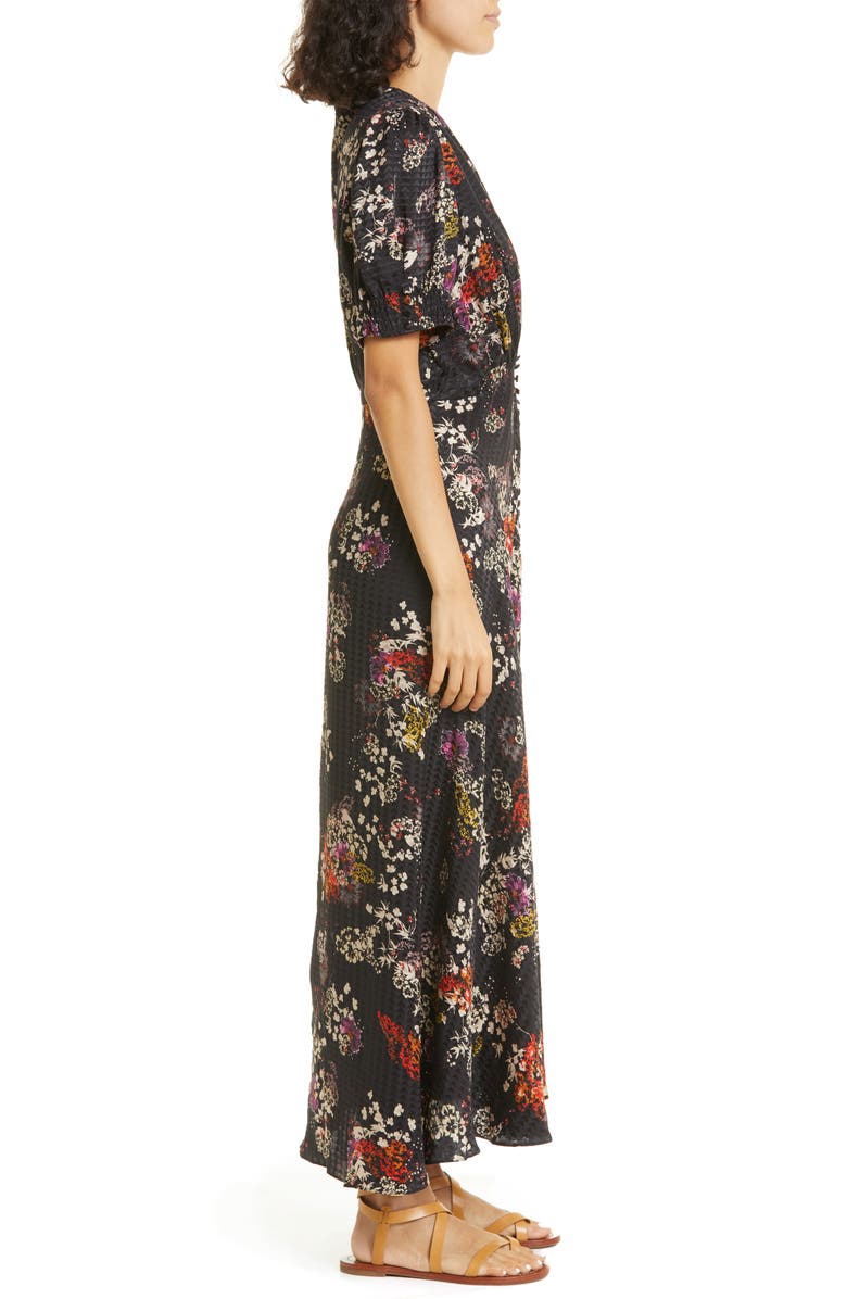 SALONI Lea Print Silk Maxi Dress, Alternate, color, 