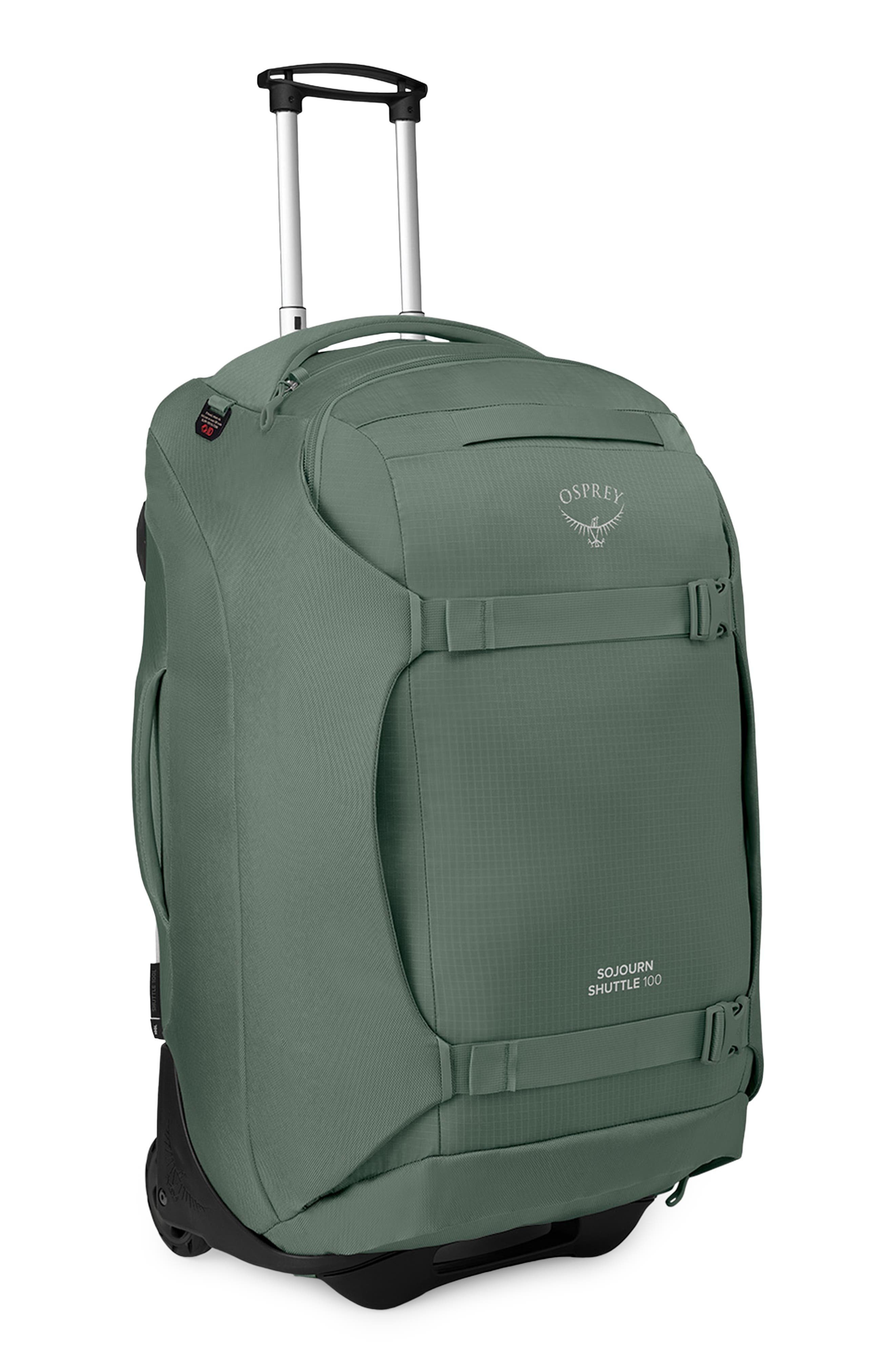 Sojourn 30-Inch Shuttle Wheeled Recycled Nylon Duffle Bag, Alternate, color, KOSERET GREEN