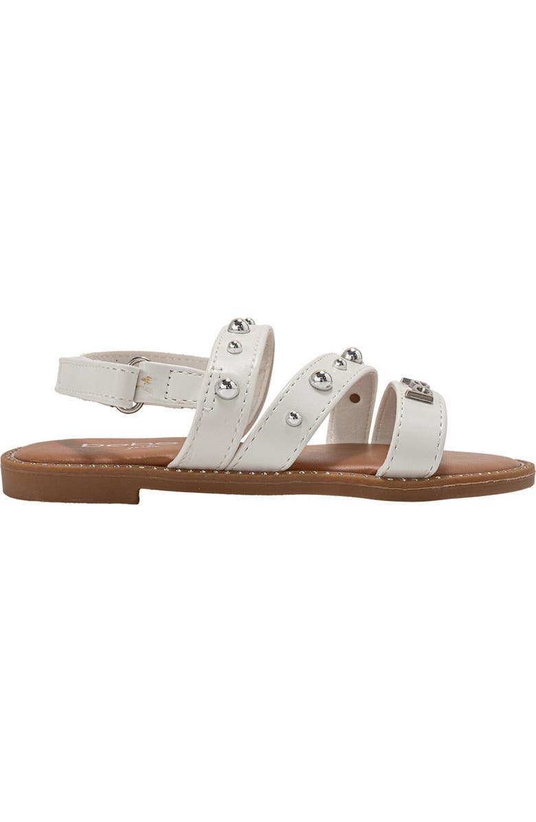 bebe Studded Strap Sandal, Alternate, color, White