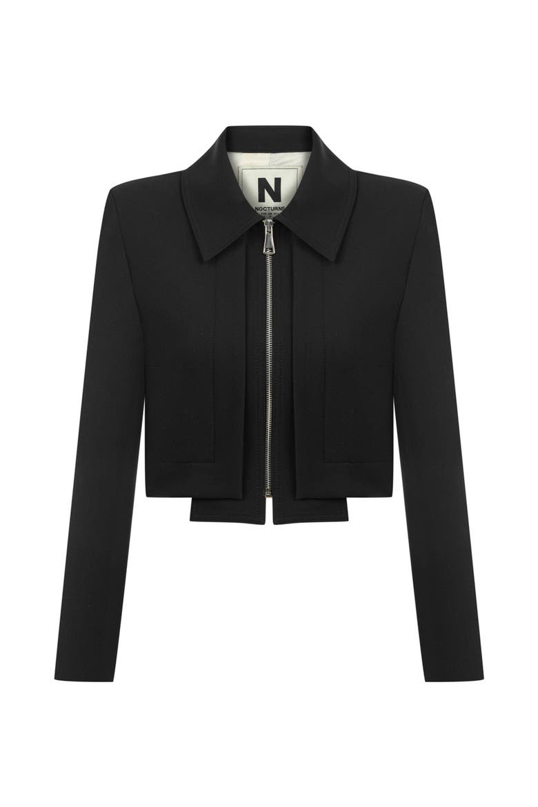Shoulder Pad Jacket, Alternate, color, Black