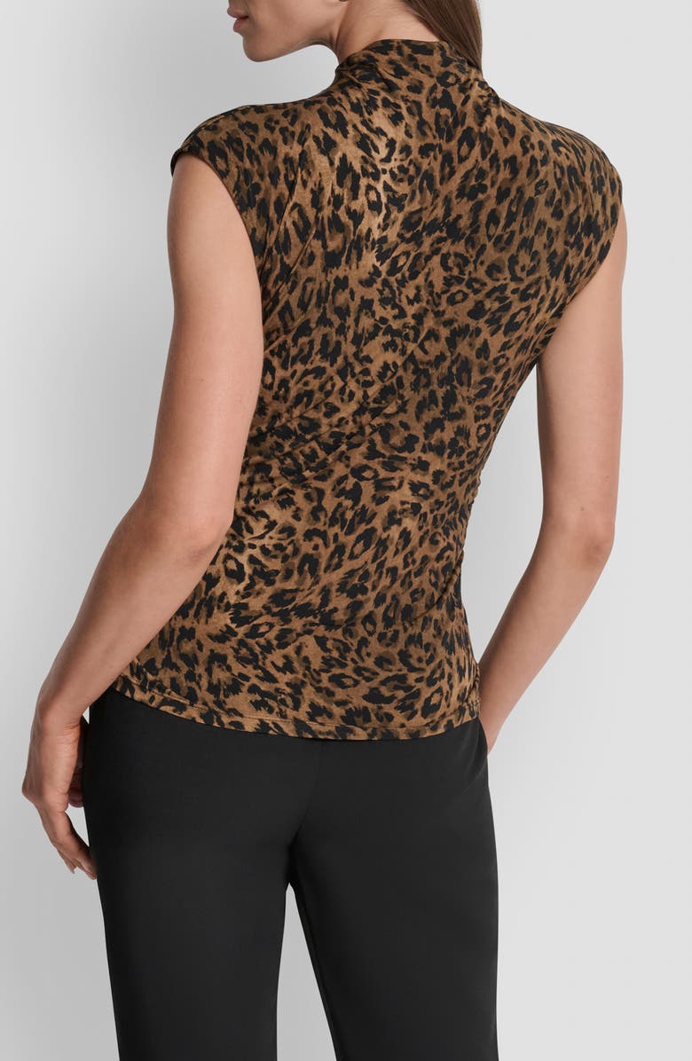 DKNY Mock Neck Ruched Top, Alternate, color,