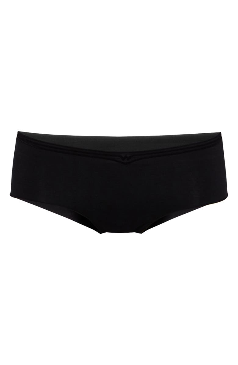 Wolford Cotton Contour 3W Hipster Briefs, Alternate, color, Black
