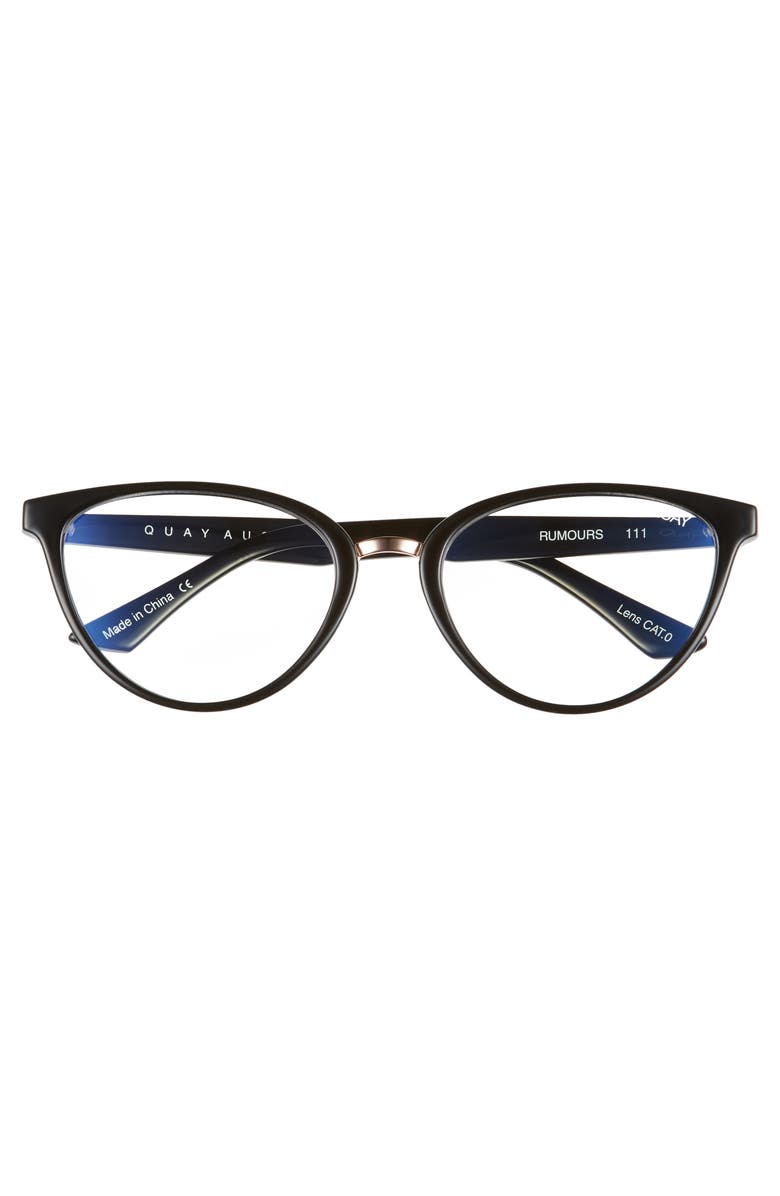 QUAY Rumours 47mm Blue Light Blocking Glasses, Alternate, color, 