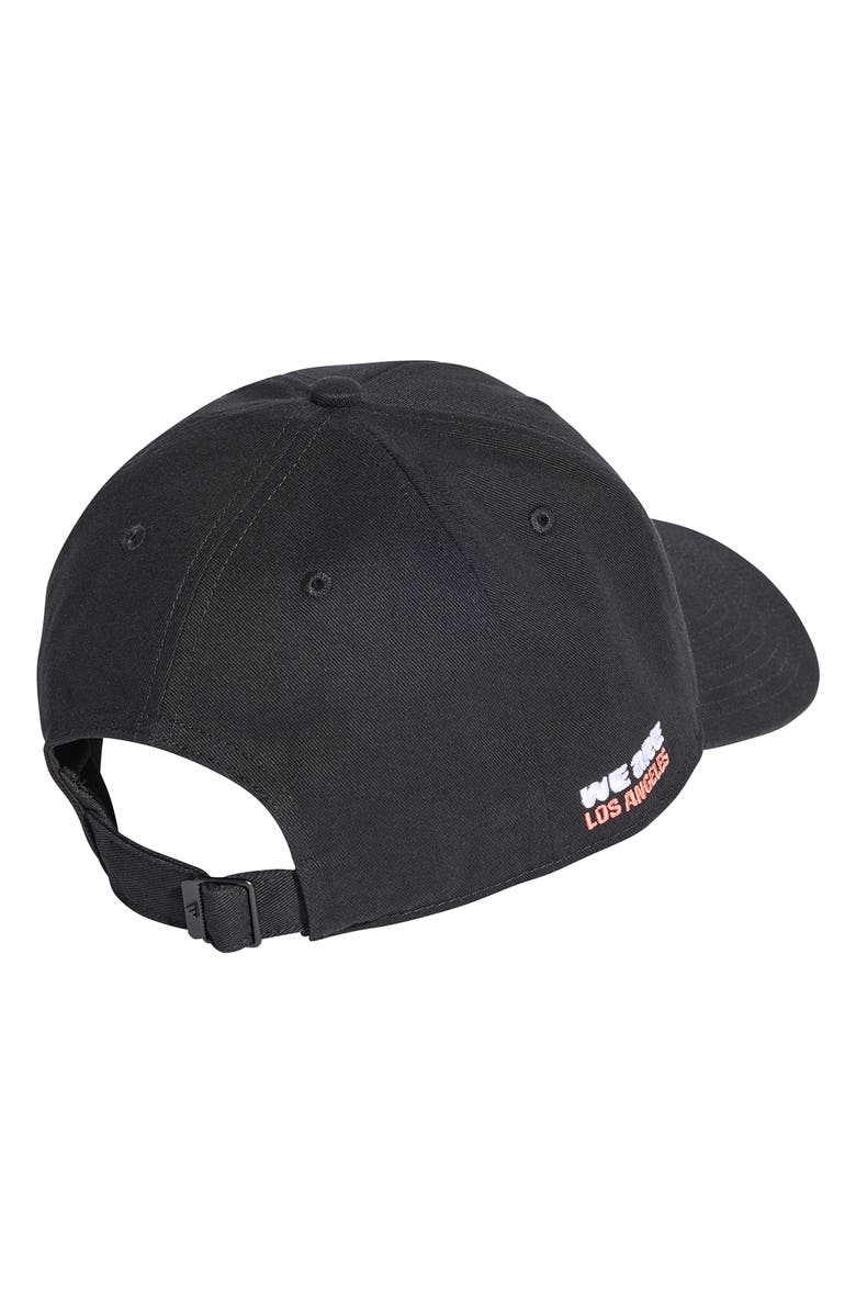 adidas FIFA World Cup 2026<sup>™</sup> Los Angeles Adjustable Twill Ball Cap, Alternate, color, Black/ White
