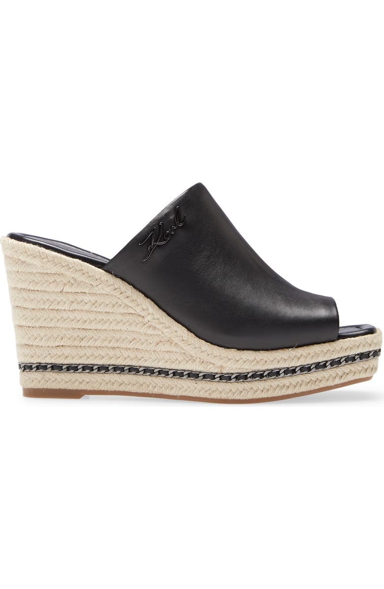 KARL LAGERFELD PARIS Espadrille Wedge Sandal, Alternate, color,