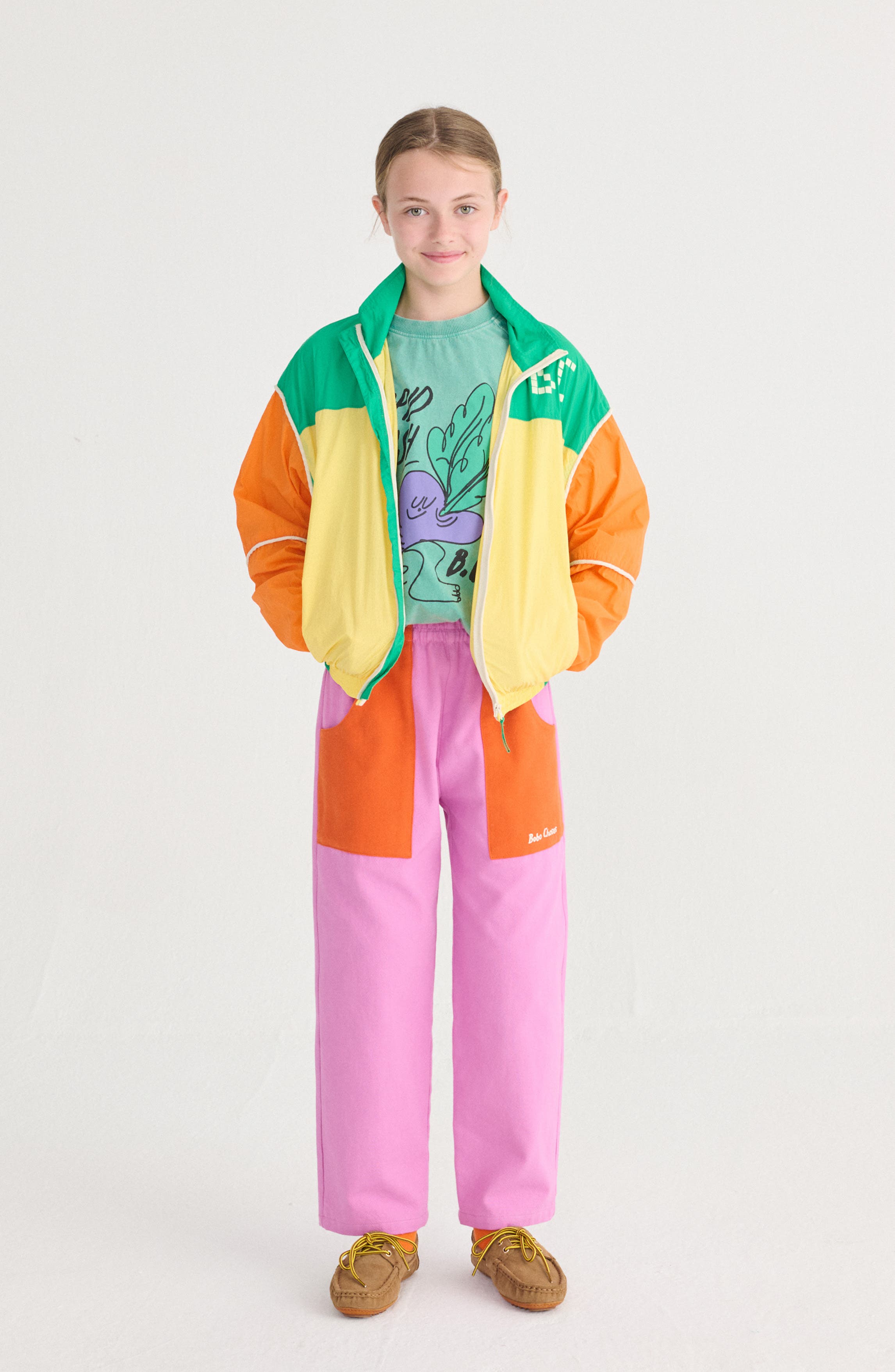 Bobo Choses Kids' Colorblock Organic Cotton Pants — фото 2