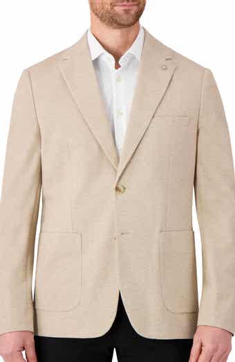 Report Collection Textured Comfort Knit Cotton Blend Sport Coat