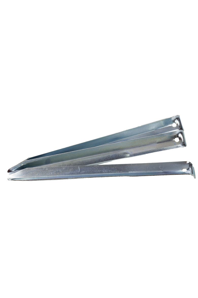 Great Outdoors Steel V Tent Pegs, Main, color, Silver