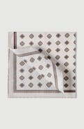 Brunello Cucinelli Silk pocket square with medallion design