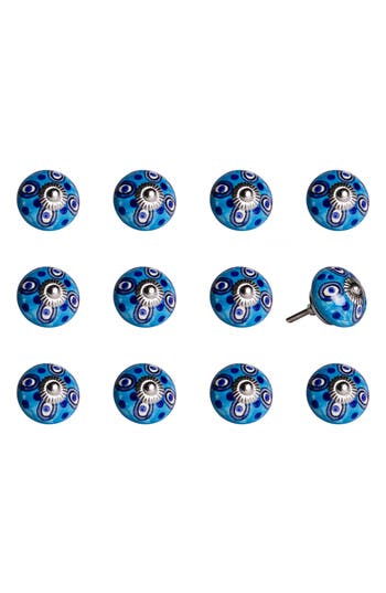 Kinetic 12-pack Knobs In Blue Polka Dot