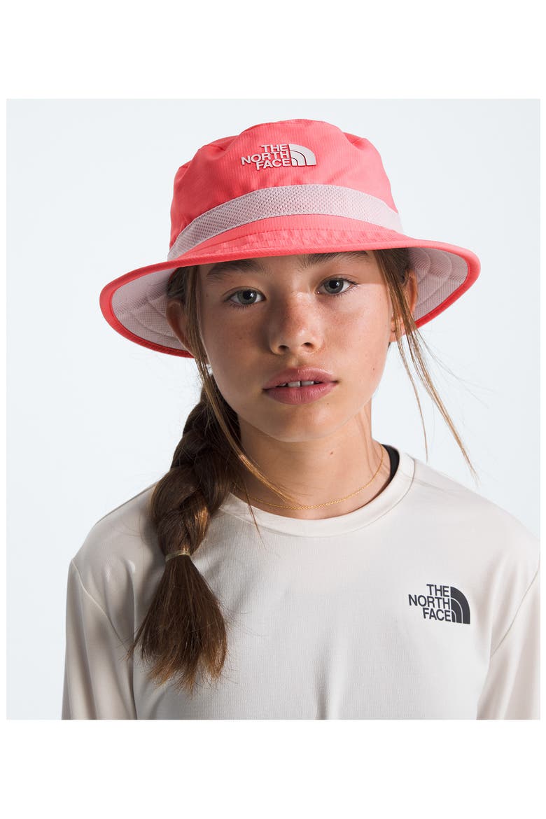 Kids' Class V Reversible Bucket Hat, Alternate, color, CORAL CRUSH LOGO WEATHER TOPO