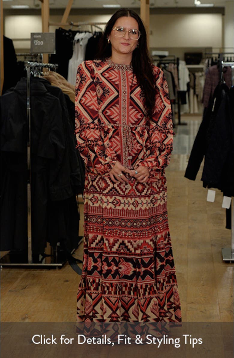 Ainika Long Sleeve Tiered Maxi Dress, sales video thumbnail