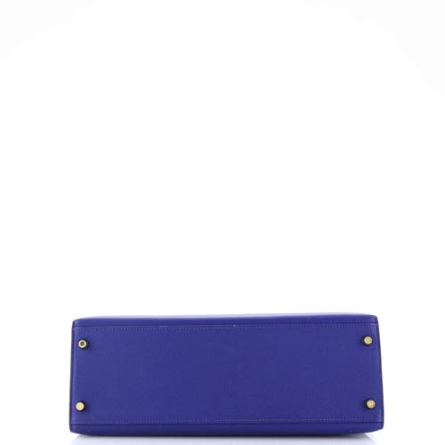 Pre-owned Hermes Hermes Kelly Handbag Blue Epsom With Gold Hardware 32
