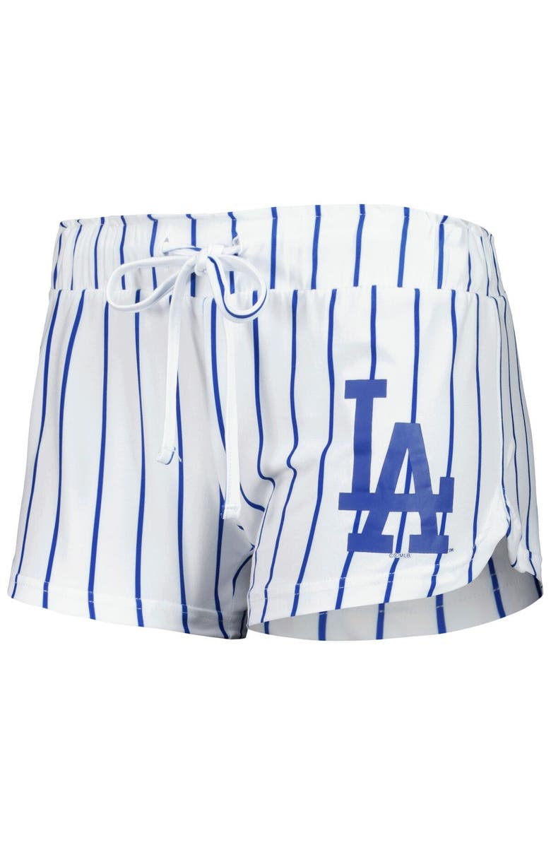 CONCEPTS SPORT Women's Concepts Sport White Los Angeles Dodgers Reel Pinstripe Tank Top & Shorts Sleep Set, Alternate, color, White
