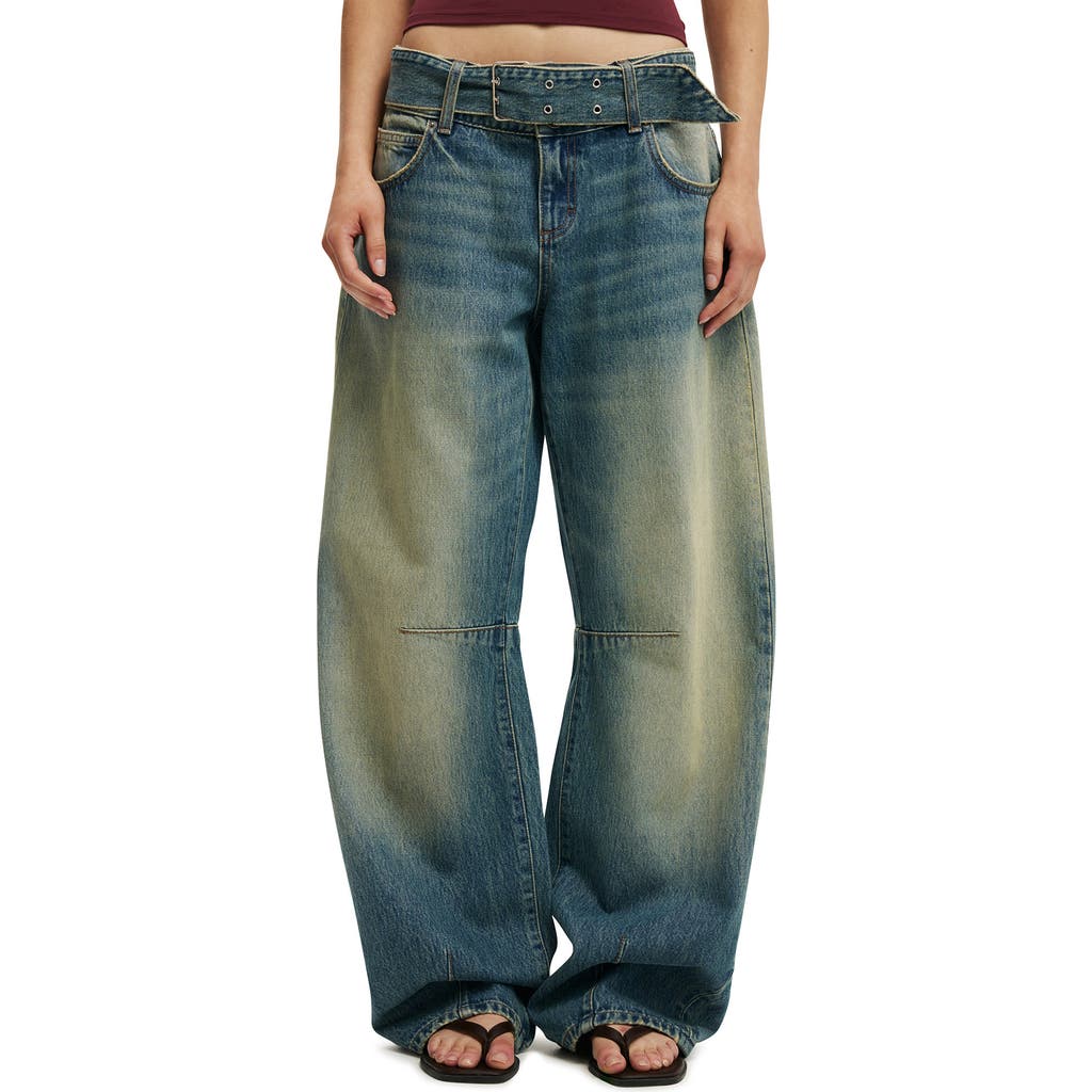 Cotton On Curvy Barrel Jean In Blue