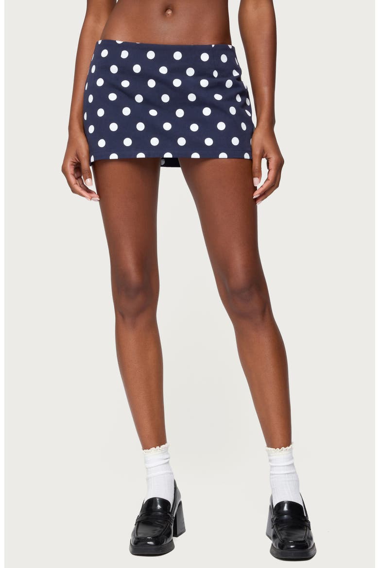 Noreen Dot Miniskort, Main, color, NAVY-AND-WHITE