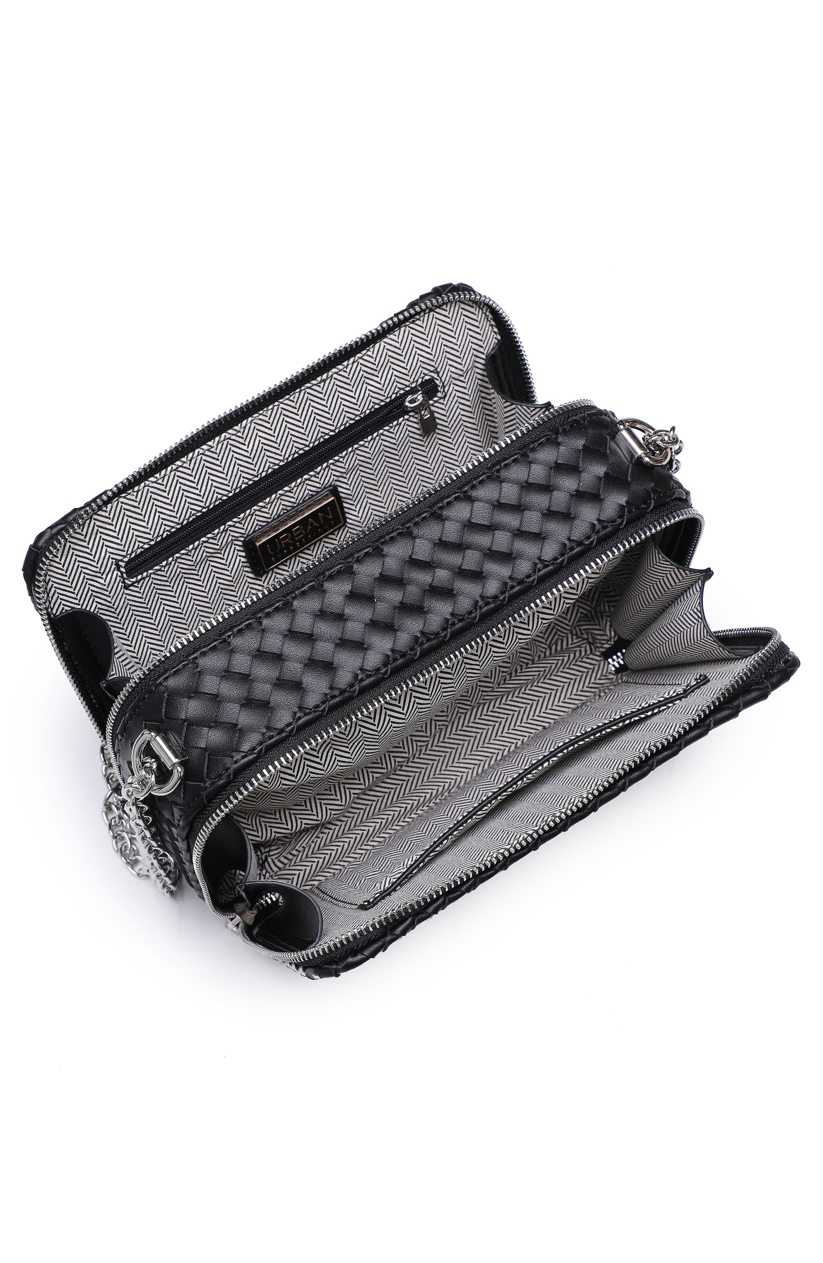 URBAN EXPRESSIONS HANDBAGS Chain Strap Woven Shoulder Bag, Alternate, color, 