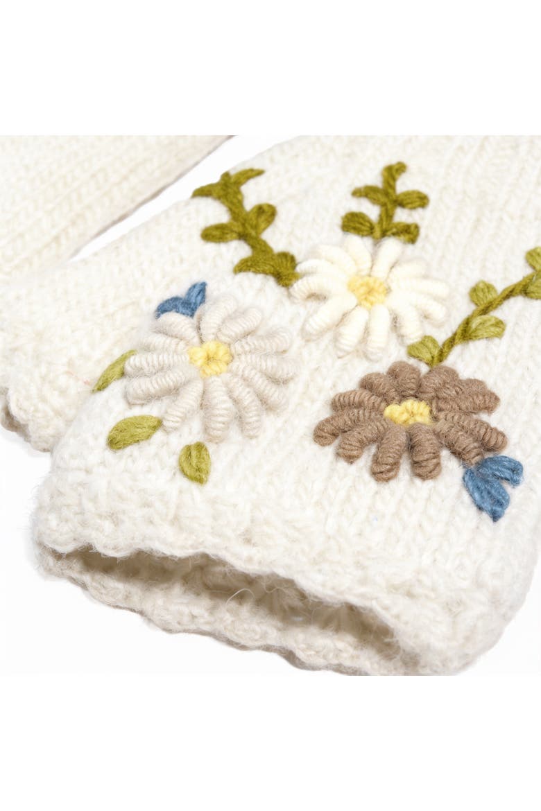 Bloom Mittens, Alternate, color, Black