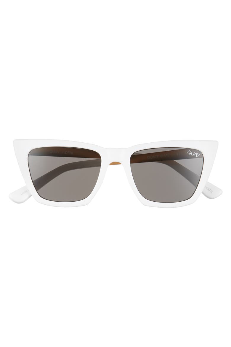 Don't At Me 48mm Cat Eye Sunglasses, Alternate, color, WHITE/ SMOKE
