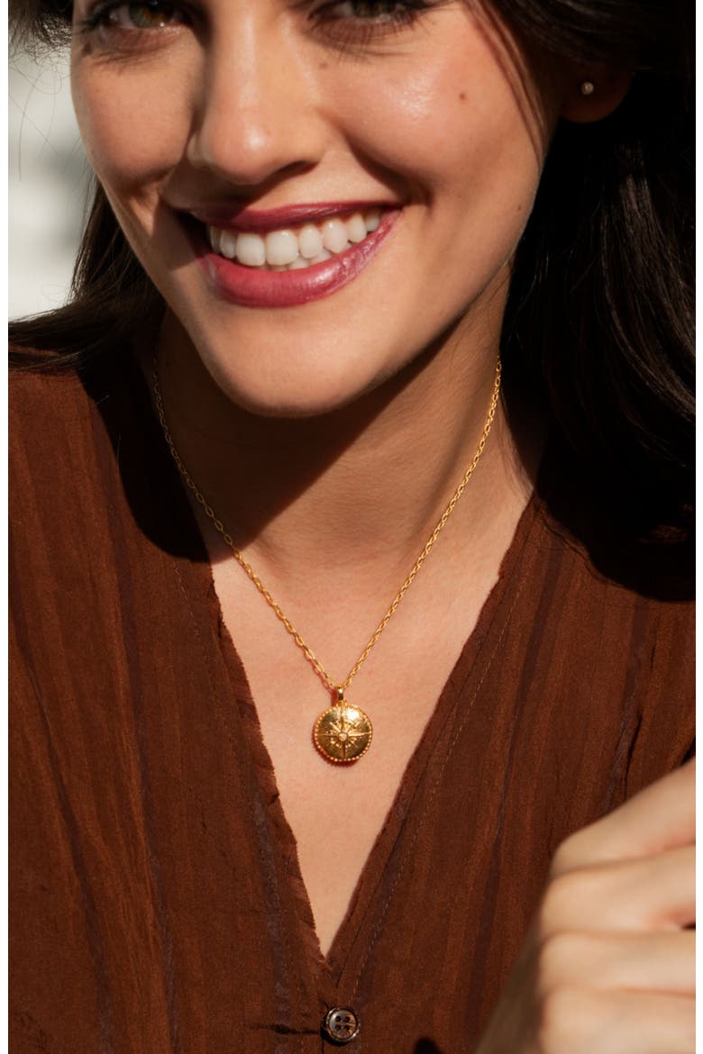 True North Diamond Locket, Alternate, color, Yellow Gold Vermeil