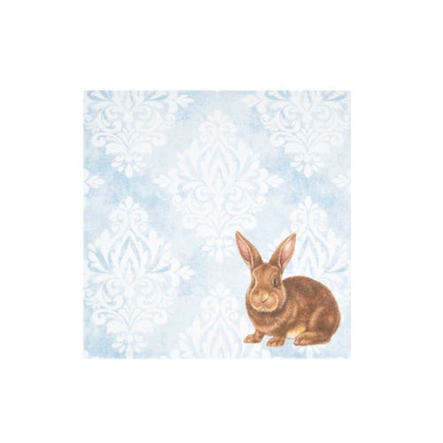 C & F Home C&f Home Damask Bunny Cotton Napkin Machine Washable Set Of 6 In Brown