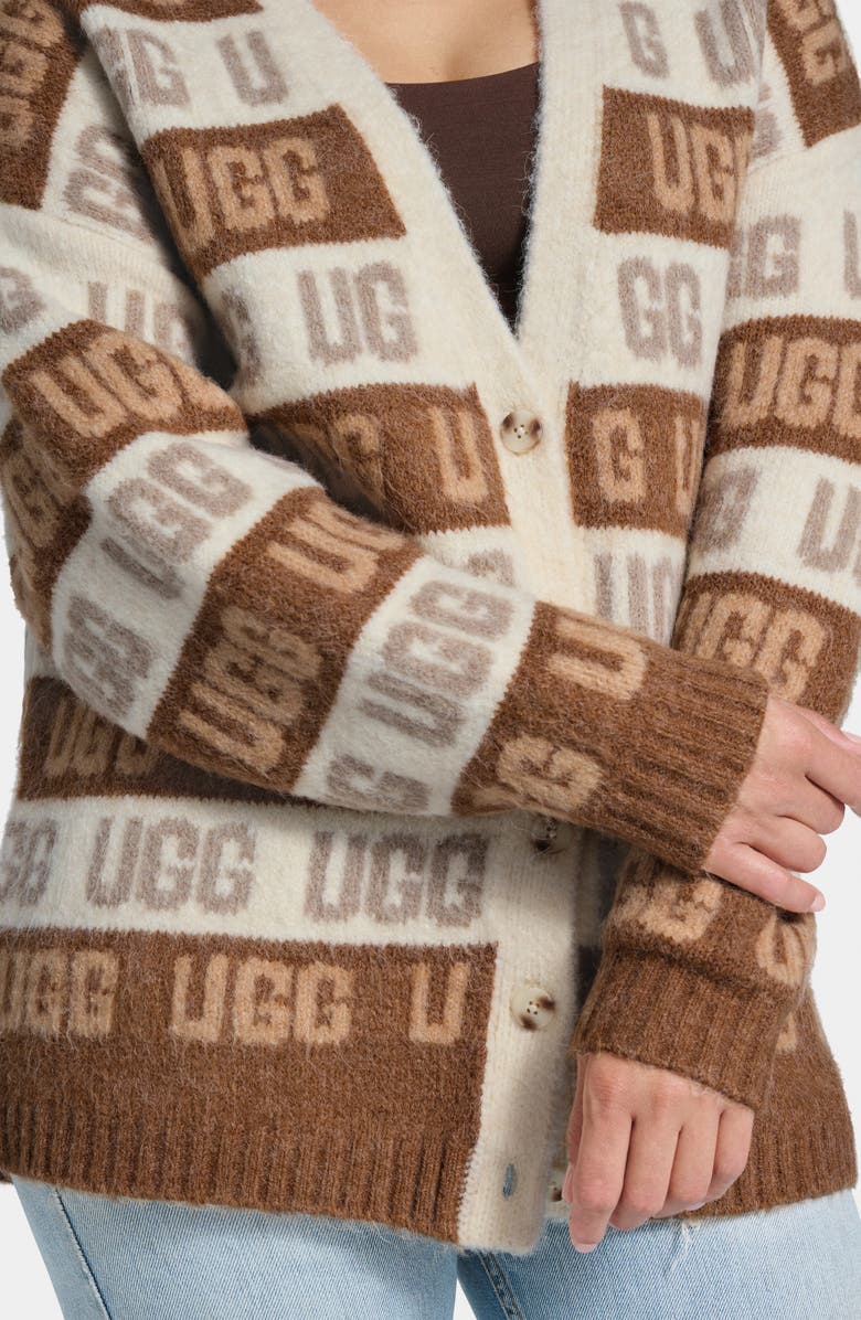 UGG<sup>®</sup> Graphic Logo Cardigan, Alternate, color,