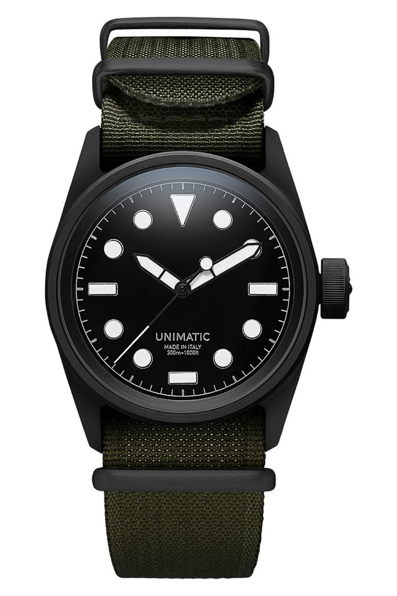 Modello Cinque Unilight U5S-BL Automatic Watch Set, 36mm, Main, color, BLACK