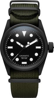 UNIMATIC Modello Cinque Unilight U5S-BL Automatic Watch Set, 36mm